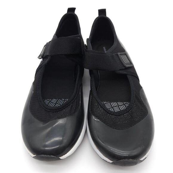 Lands End (Womens Size 9 B) Mesh Black Strap Mary Jane Loafer Shoes‎ 400770 - Picture 2 of 7